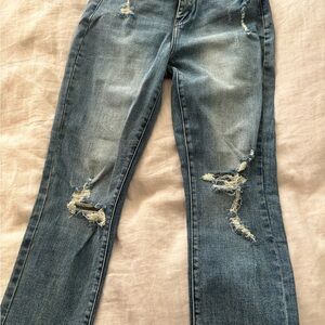 Fashion Nova Distressed Denim Skinny Jeans